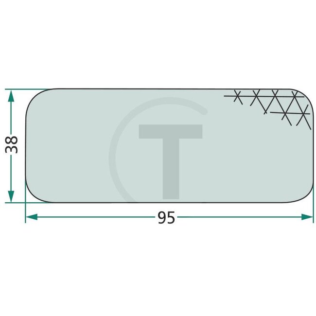 GRANIT Reflector rectangular white, 95 x 38 mm, thickness 6 mm, self-adhesive | 9538W