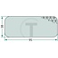 Rückstrahler rechteckig weiß, 95 x 38 mm, Stärke 6 mm, selbstklebend | 9538W