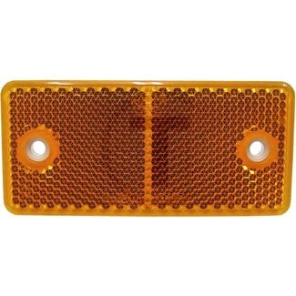 HELLA Reflectors - Colour: Yellow, Width: 94 mm, Height: 44 mm, Material thickness: 6,5 mm, Hole Ø: 4.3 mm