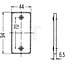 HELLA Reflectors - Colour: Yellow, Width: 94 mm, Height: 44 mm, Material thickness: 6,5 mm, Hole Ø: 4.3 mm - 8RA003326011