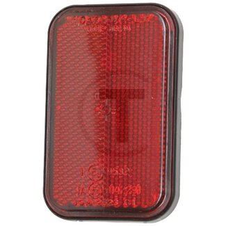 GRANIT Reflector rechthoekig rood 58 x 107 mm, dikte 12 mm, M5, geschroefd