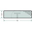 GRANIT Reflector rectangular red 122 x 32,5 mm, bonded | 26112142