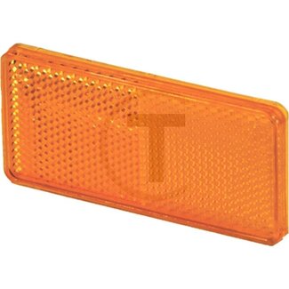 PROPLAST Reflector rechthoekig 94 x 44 - Kleur: oranje, Breedte: 94 mm, Hoogte: 44 mm, Materiaaldikte: 7 mm