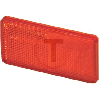 PROPLAST Reflector rechthoekig 94 x 44 - Kleur: rood, Breedte: 94 mm, Hoogte: 44 mm, Materiaaldikte: 7 mm