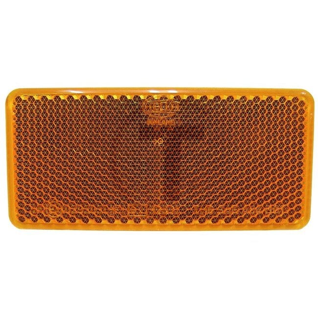 HELLA Reflectors - Colour: Yellow, Width: 94 mm, Height: 44 mm, Material thickness: 6,5 mm - 8RA003326041