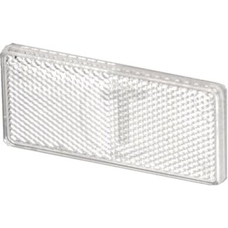 PROPLAST Reflector rechthoekig wit 94 x 44 mm, dikte 7 mm, verlijmd