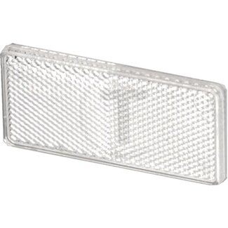 PROPLAST Reflector Rectangular 94x44 - Colour: White, Width: 94 mm, Height: 44 mm, Material thickness: 7 mm