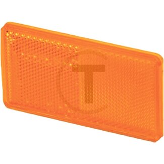 PROPLAST Reflector rechthoekig 105 x 55 - Kleur: oranje, Breedte: 105 mm, Hoogte: 55 mm, Materiaaldikte: 7 mm