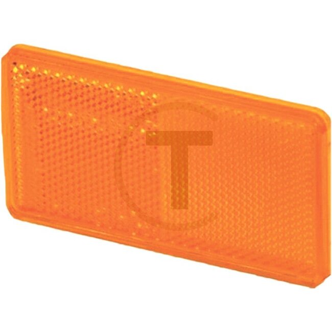 PROPLAST Reflector rechthoekig 105 x 55 - 50226104101, 26104101 | Kleur: oranje | Breedte: 105 mm | Hoogte: 55 mm | Materiaaldikte: 7 mm