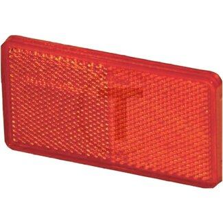 PROPLAST Reflector rechthoekig 105 x 55 - Kleur: rood, Breedte: 105 mm, Hoogte: 55 mm, Materiaaldikte: 7 mm