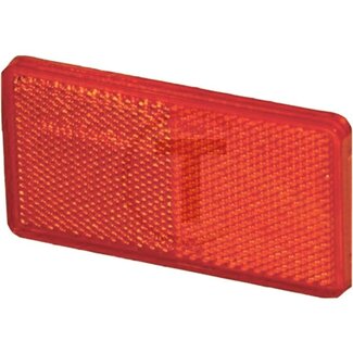 PROPLAST Reflector rechthoekig rood 105 x 55 mm, dikte 7 mm, verlijmd