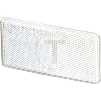 PROPLAST Reflector rechthoekig wit 105 x 55 mm, dikte 7 mm, verlijmd
