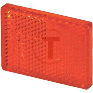 PROPLAST Reflector rechthoekig rood 56 x 39 mm, verlijmd