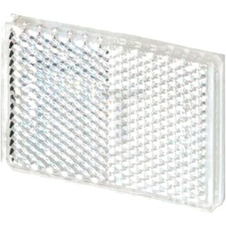 PROPLAST Reflector rechthoekig wit 56 x 39 mm, dikte 7 mm, verlijmd