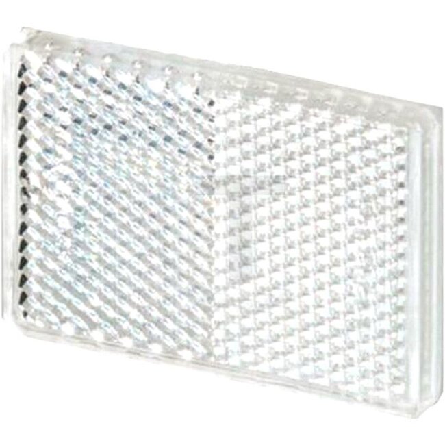 PROPLAST Reflector rechthoekig wit 56 x 39 mm, dikte 7 mm, verlijmd