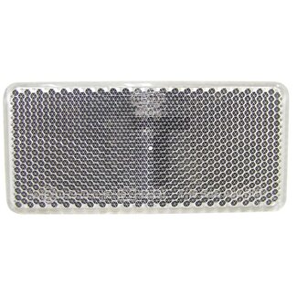 HELLA Rückstrahler - Farbe: weiß, Breite: 94 mm, Höhe: 44 mm, Materialstärke: 6,5 mm