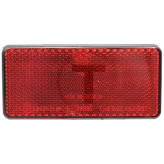 Reflector rechthoekig rood 96 x 42 mm, verlijmd - 4 stuks