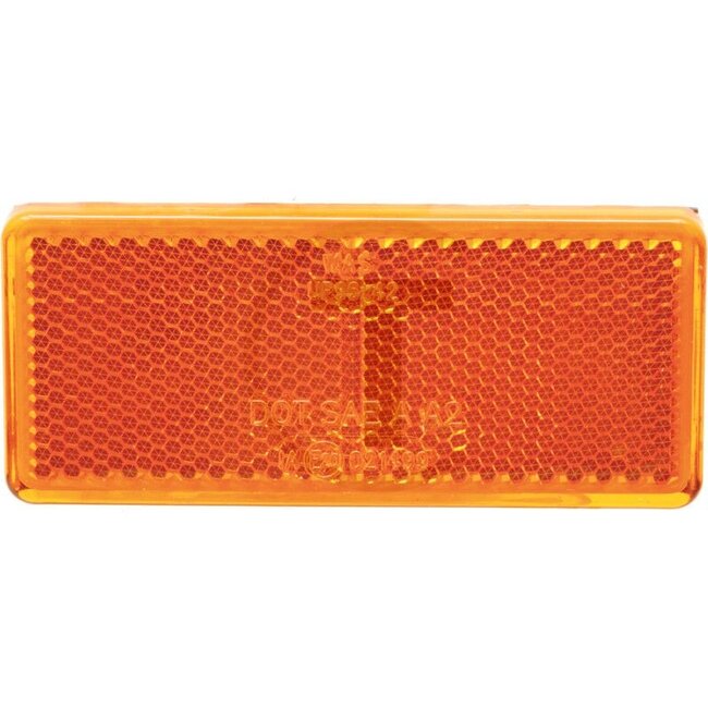 Reflector oranje, 4 stuks - 4990402850, 202012, 20799005, 8RA003326-041 | Kleur: oranje | Vorm: rechthoekig | Uitvoering: oranje, zelfklevend, 90 x 40 mm | Montagewijze: verlijmd