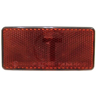 Reflector rechthoekig rood 94 x 44 mm - 4 stuks