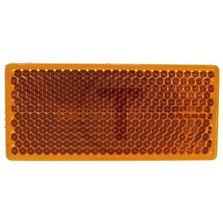 HELLA Rückstrahler rechteckig orange 70 x 31,5 mm, Stärke 5 mm, verklebt