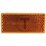 HELLA Rückstrahler - Farbe: gelb, Breite: 70 mm, Höhe: 31.5 mm, Materialstärke: 5 mm - 04413298, 8RA004412-001