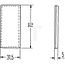 HELLA Rückstrahler rechteckig orange 70 x 31,5 mm, Stärke 5 mm, verklebt - 04413298, 8RA004412-001