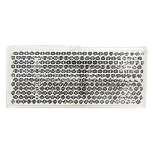 HELLA Reflector - 4558RA 004412011, 8RA004412011 | Kleur: wit | Breedte: 70 mm | Hoogte: 31.5 mm | Materiaaldikte: 5 mm