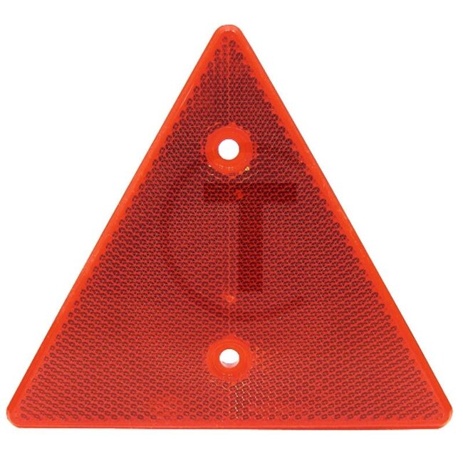 HELLA Rückstrahler dreieckig, rot - Farbe: rot, Breite: 156 mm, Höhe: 136 mm, Materialstärke: 7 mm - AZ13425, 8RA002020-001