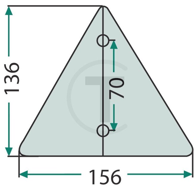 HELLA Reflector triangular red, 156 x 136 x 7 mm, bore Ø 6,0 mm | AZ13425, 8RA002020-001