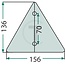 HELLA Reflector driehoekig rood, 156 x 136 x 7 mm, boring Ø 6,0 mm | AZ13425, 8RA002020-001