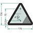 GRANIT Reflector triangular red, 176 x 156 mm, thickness 6 mm, hole spacing 70 mm