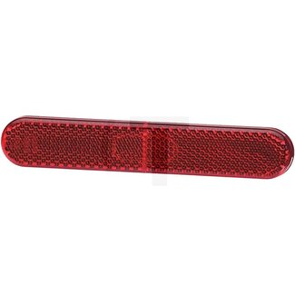 HELLA Reflector Red - Colour: Red, Width: 134,9 mm, Height: 23,4 mm, Material thickness: 9,5 mm