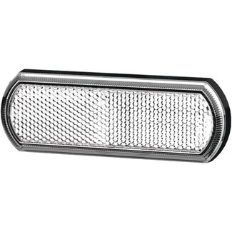 HELLA Reflector white 113 x 40 mm, thickness 12 mm, bonded