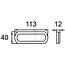 HELLA Reflector Bonded - Colour: White, Width: 113 mm, Height: 40 mm, Material thickness: 12 mm - 15768