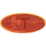 HELLA Reflector - 4558RA 343160022, 8RA343160022 | Kleur: oranje | Breedte: 101,6 mm | Hoogte: 45 mm