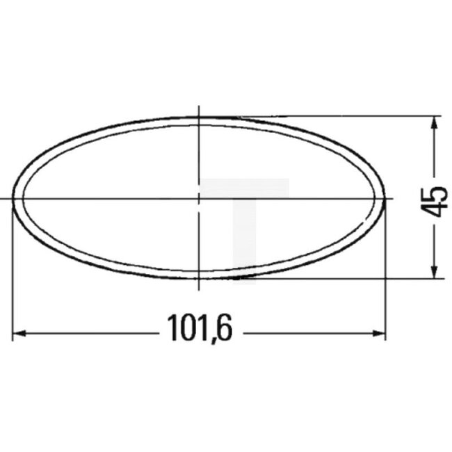 HELLA Reflector oranje ovaal, 101,6 x 45 mm, verlijmd | 8RA343160022