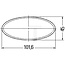 HELLA Reflector oranje ovaal, 101,6 x 45 mm, verlijmd | 8RA343160022