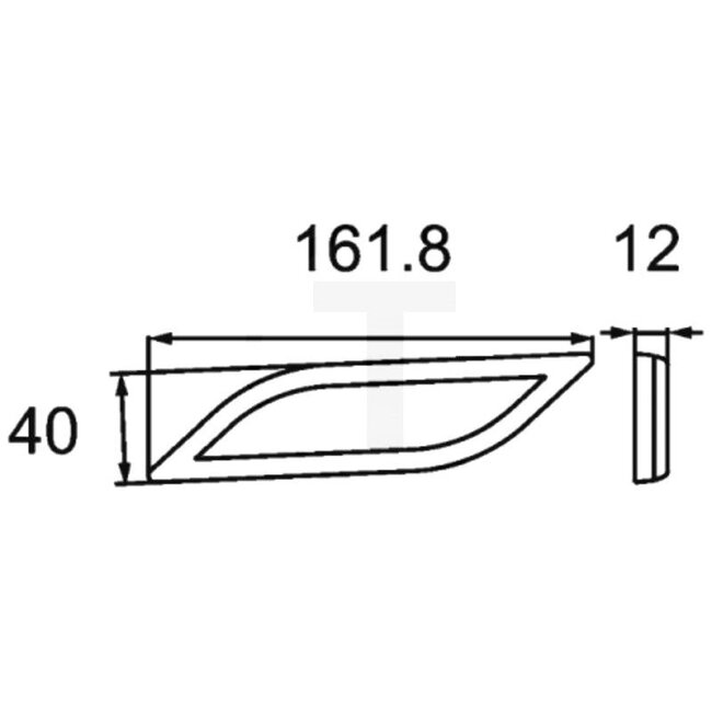 HELLA Reflector achter links, 162 x 40 x 12 mm, horizontale bevestiging - 20132