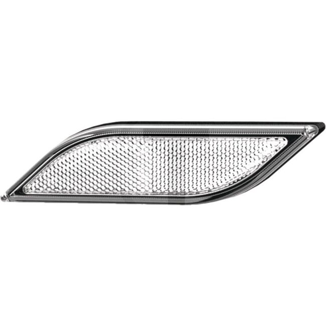 HELLA Reflector white left, 161,8 x 40 x 12 mm, horizontal fastening | 15759