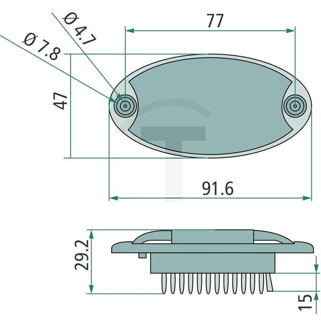 HELLA LED interior light 12 V, 5 LEDs, without frame | 2JA343570011