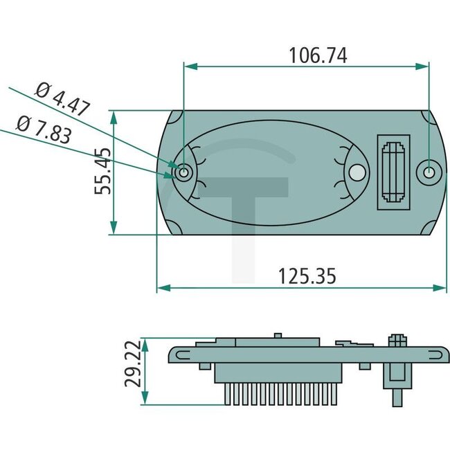 HELLA Binnenverlichting LED MiniOvalLED 12 V, 5 LED's, met frame Claas | 2JA343570051