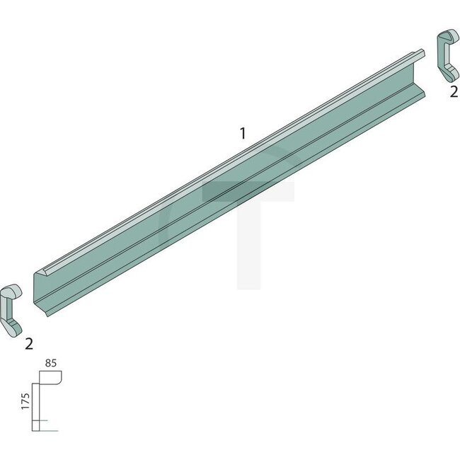 GRANIT Side reflector end cap for light bar