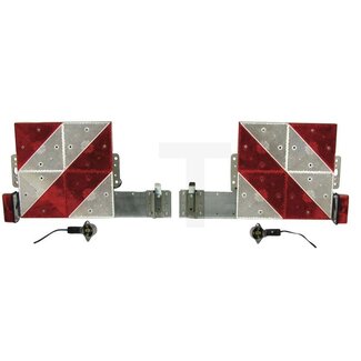 GRANIT Waarschuwingsborden-set dubbellucht 282 x 282 mm met breedtelichten