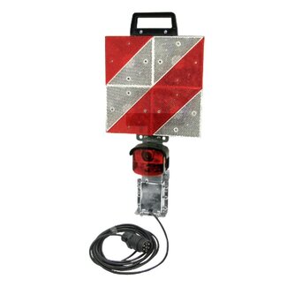 GRANIT Opsteeklamp met waarschuwingsbord 285 x 285 mm, kabel 4 m, 7-polig