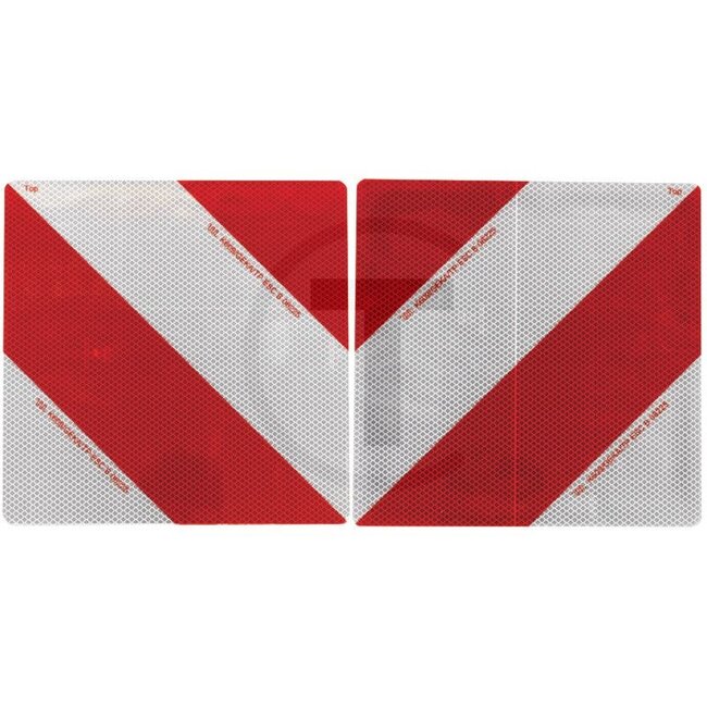 GRANIT Warning sign Both sides, pointing right - Version: Galvanised sheet steel carrier plate, Attachment: - LOF18FR/B