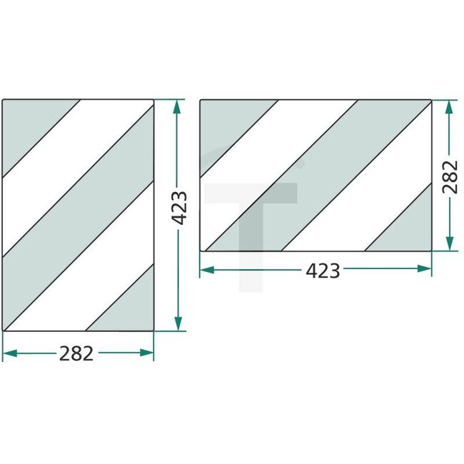 GRANIT Warntafel beidseitig senkrecht rechtsweisend 423 x 282 mm | 50.370.71, 43778, R2/B