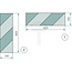 GRANIT Warntafel beidseitig - Ausführung: retroreflektierende Folie auf verzinktem Stahlblech; Typ 1 - 50, K1/B, 43768