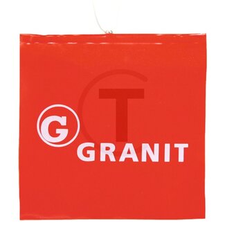 GRANIT Warnfahne rot Kunststoff 300 x 300 mm mit Gewindebuegel