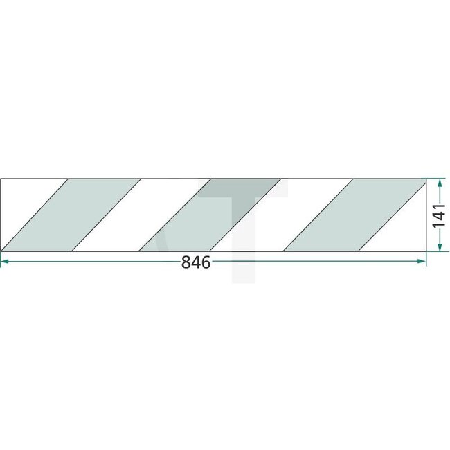 GRANIT Warning sticker single-sided 141 x 846 mm, foil type 1, DIN 11030 | FL2, 50, 437836