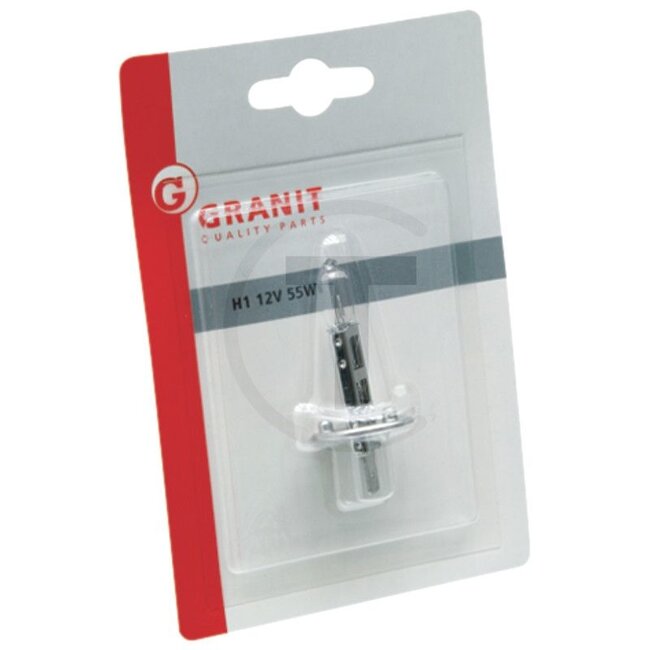 GRANIT Halogeenlamp H1 12V / 55W, blister, 10 stuks - 47712V55WH1BL/10,